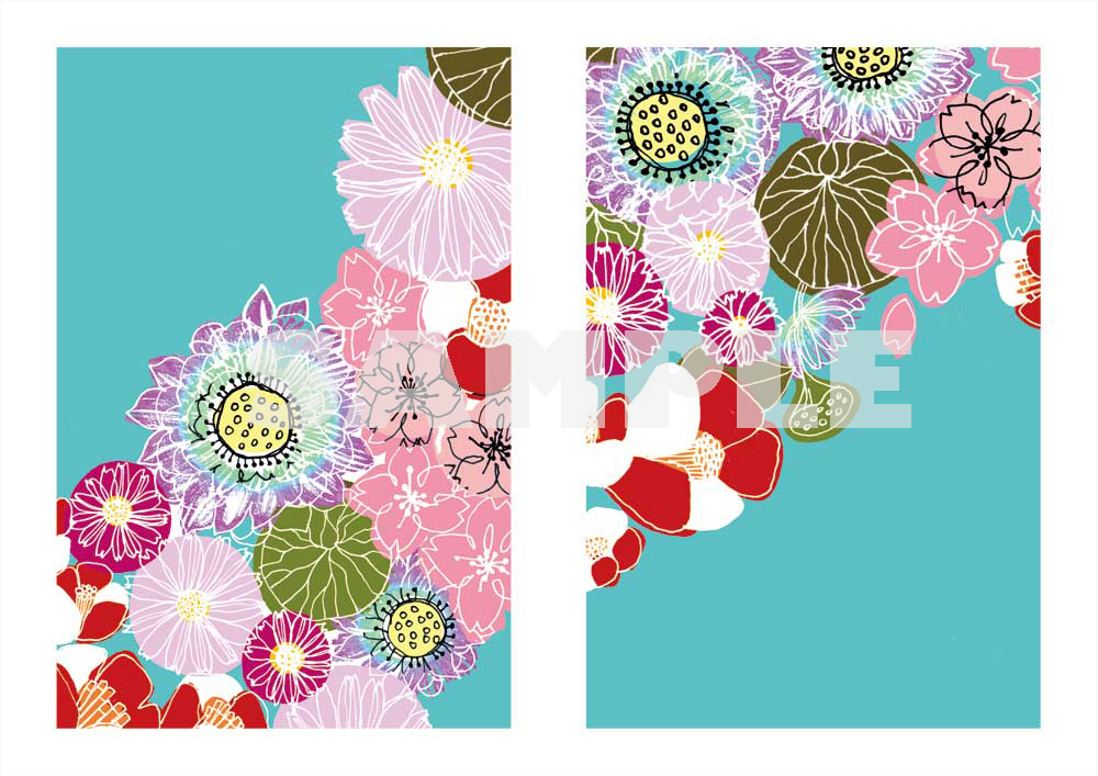 03.【上村恭子】ならはなもよう(エーワン社布プリ印刷)