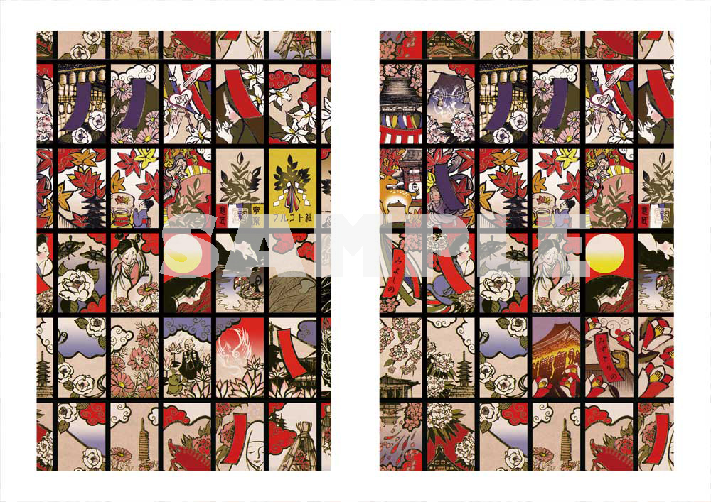 08.【上村恭子】大和寧楽花札(エーワン社布プリ印刷)