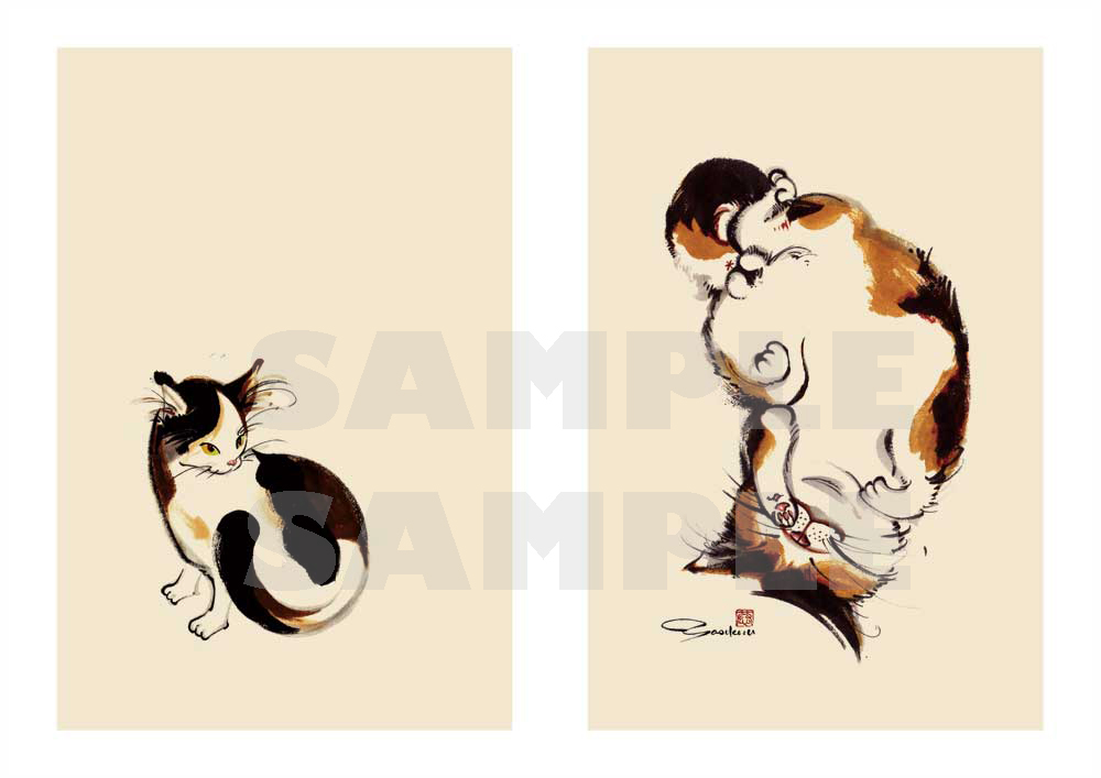 09.【上村恭子】猫1(エーワン社布プリ印刷)